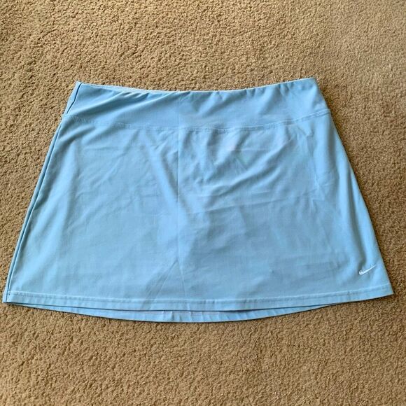 VTG Gray Tag Nike Fit Dry Light Blue Tennis Sport Skort Size L (12-14) - Picture 1 of 8